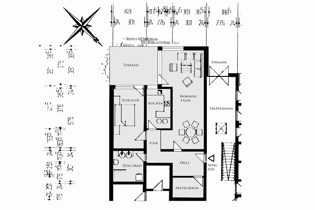 Grundriss der Erdgeschosswohnung