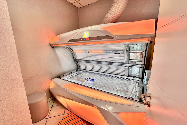 eine von 8 Kabinen des Sonnenstudios