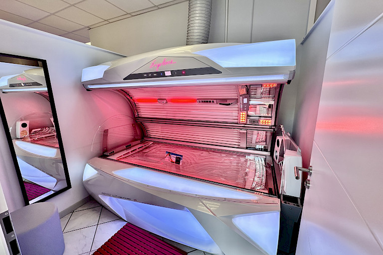 eine von 8 Kabinen des Sonnenstudios