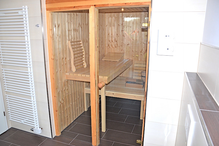 Sauna im  Obergeschoss