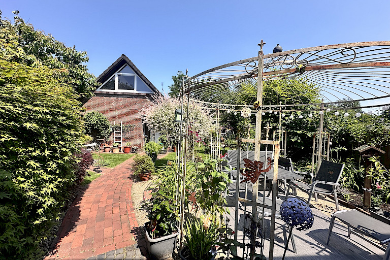 idyllische Gartenanlage