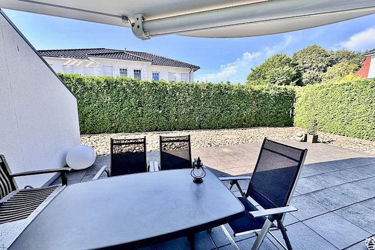 geschützt liegende Terrasse in Südausrichtung